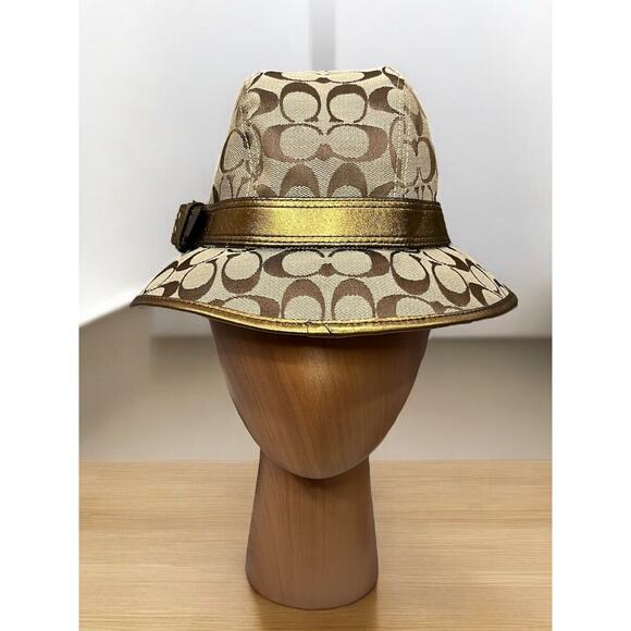 Y2K Coach Signature Buckle Fedora Hat Size P/S main image 5